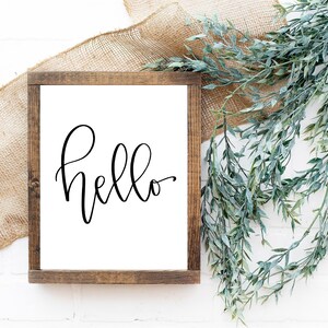Hello Print | Hello Printable | Hello Poster | Hello Sign | Hello Printable Wall Art | Hand Lettered Print | Printable Wall Art | Home Decor