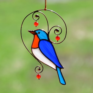 Bluebird Window Hangings - Stained Glass Suncatcher - Mothers Day Gift