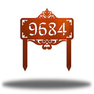 Ornamental Outdoor Personalized Home Address Yard Sign