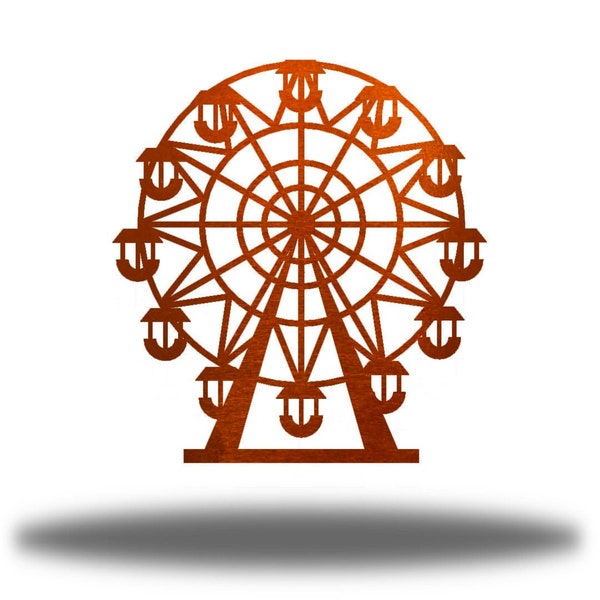 Ferris Wheel Fun Outdoor Metal Wall Art