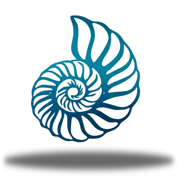 Nautilus Shell Coastal Metal Wall Art Beach Decor