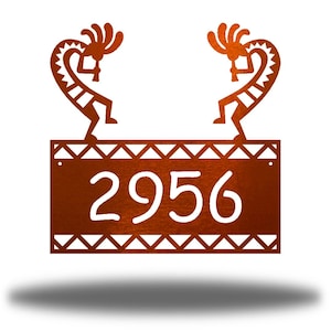 Kokopelli Address Sign Metal Wall Art