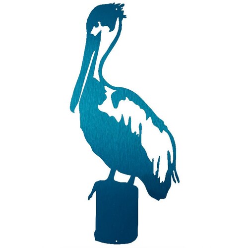 Pelican Metal Wall Art Beach Decor Outdoor Wall Art Etsy
