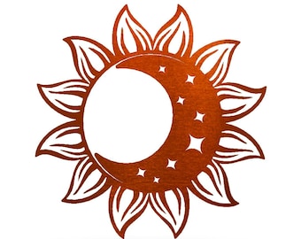 Celestial Sun Metal Wall Art Steel Outdoor Decor