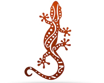 Metal Gecko Outdoor Wall Decor Lizard Garden Art