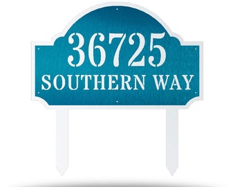 Single Sided Coastal Deluxe Metal Address Yard Stake