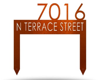Classic Address Metal Yard Sign