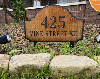 Lawn Address Sign Etsy