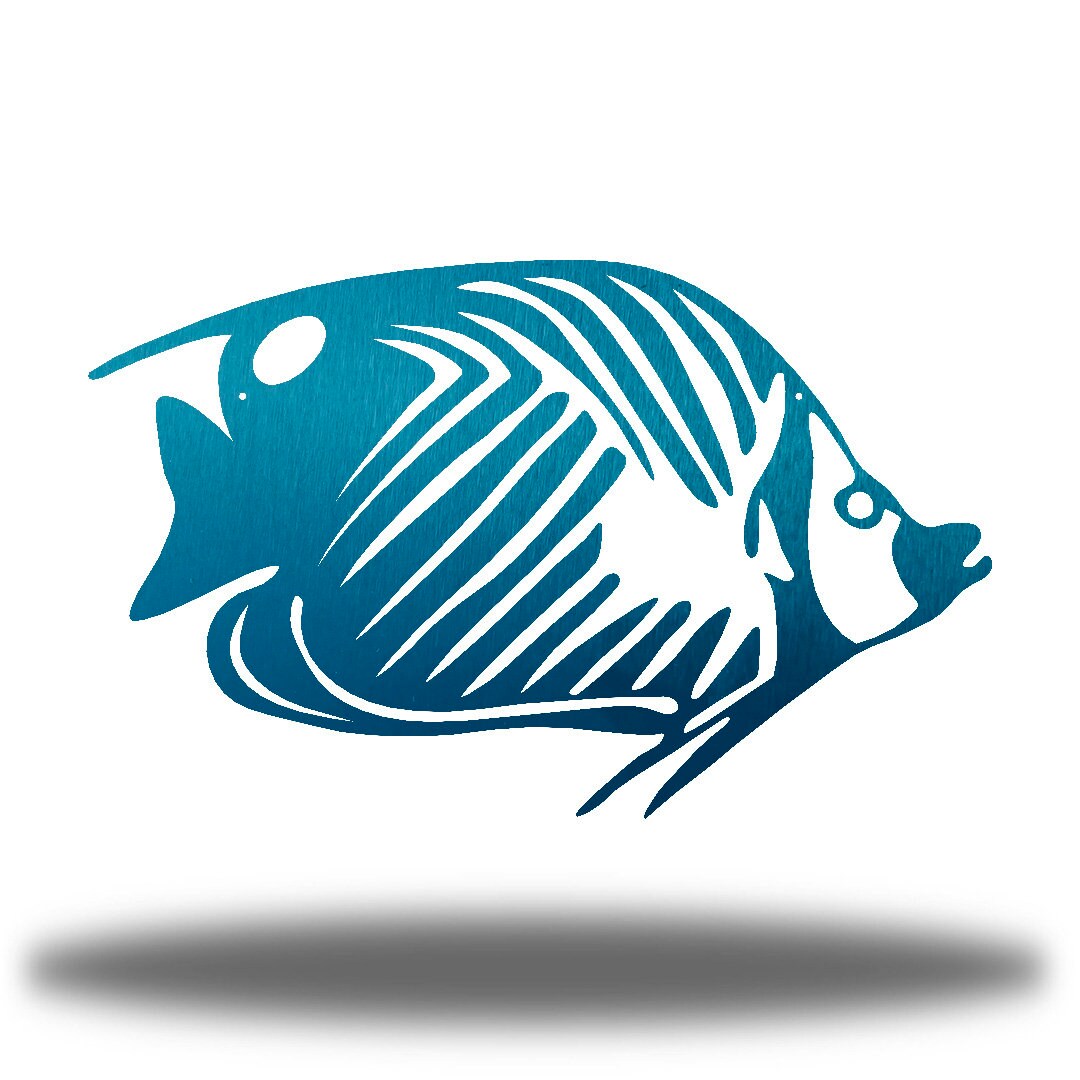 Butterfly Fish Metal Art | Sea Life Steel Wall Decor - Etsy