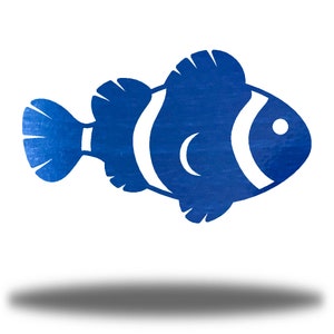 Clownfish Coastal Metal Wall Art | Ocean Steel Wall Decor