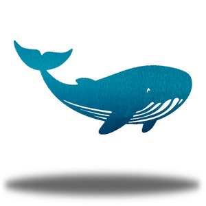 Coastal Whale Metal Wall Art | Sea Life Steel Decor