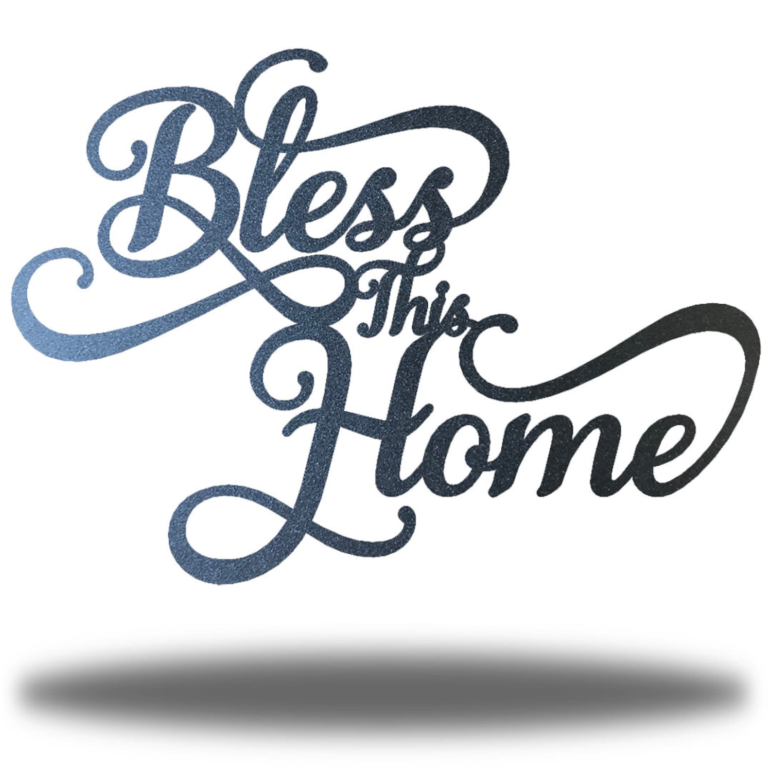 Bless This Home Metal Wall Art Steel Decor - Black, 24" inches