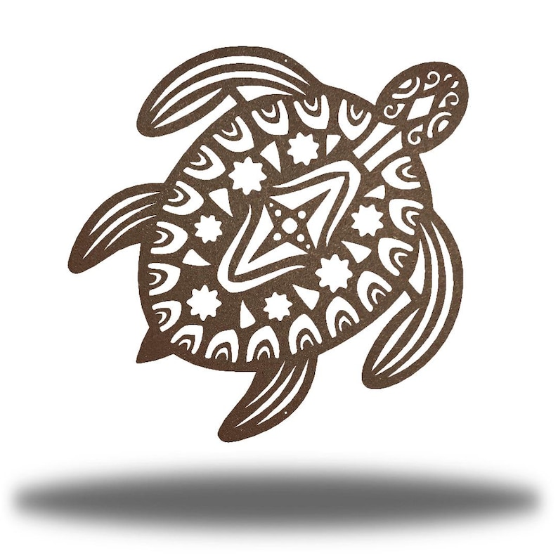 Sea Turtle Metal Wall Art Beach Decor Rust