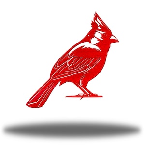 Cardinal Metal Wall Art | Steel Outdoor Bird Decor