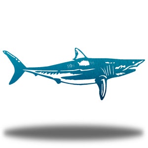 Shark Metal Art | Coastal Steel Wall Decor
