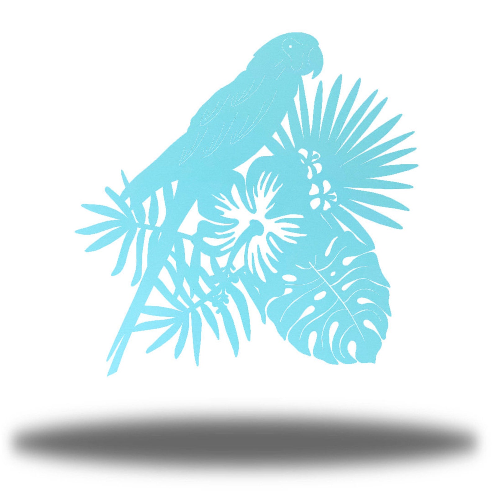 Parrot Tropical Outdoor Metal Wall Art - Etsy