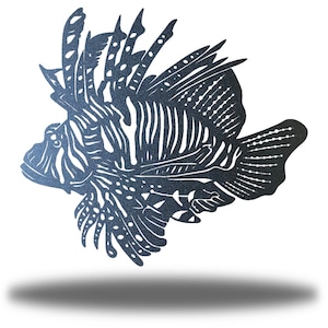 Lionfish Metal Wall Art | Unique Fish Steel Decor