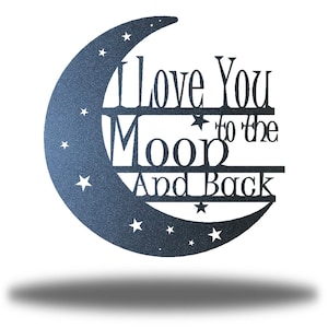 アートフレーム I LOVE YOU TO THE MOON AND BACK Love You To the Moon and Back Wall Decor | Baby Gift – Tiny