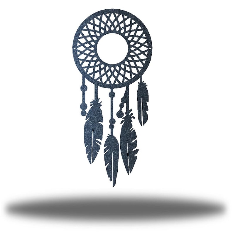 Dreamcatcher Metal Wall Art Outdoor Decor Black
