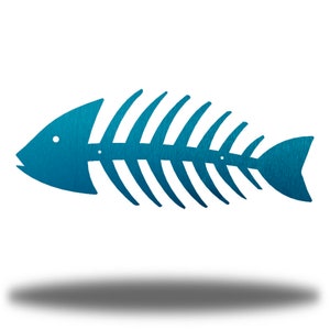 Bone Fish Metal Wall Art | Coastal Beach Steel Decor
