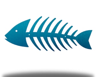 Bone Fish Metal Wall Art | Coastal Beach Steel Decor