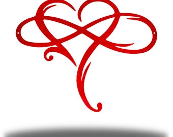 Infinite Love Metal Wall Art | Steel Valentine's Day Decor