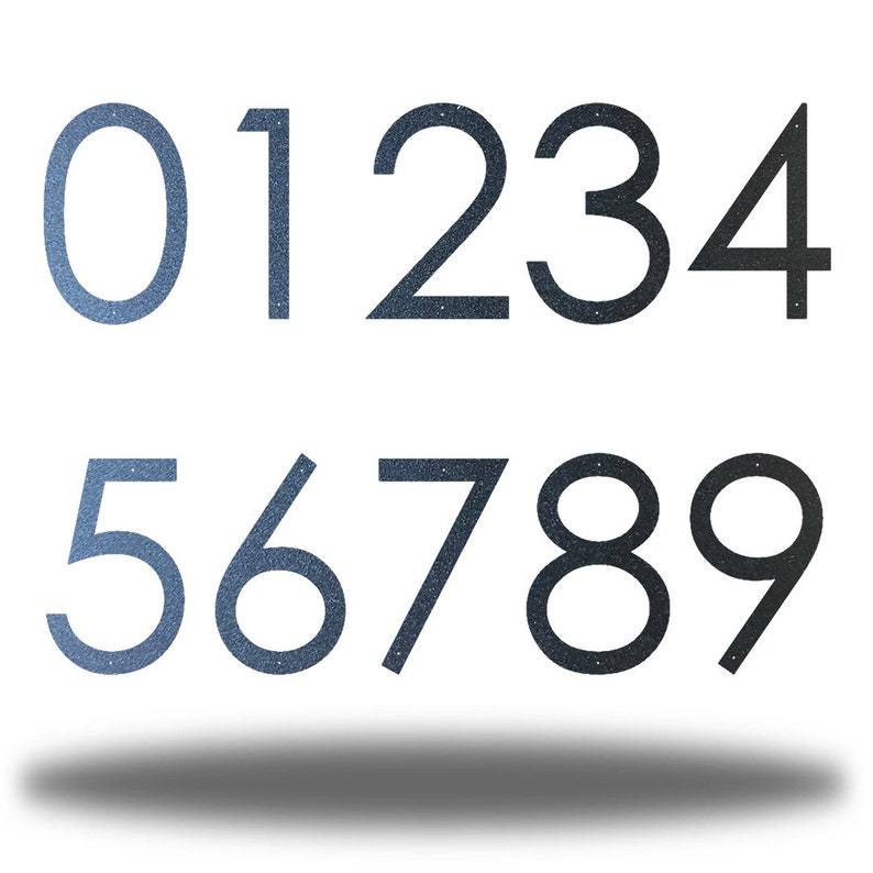 House Numbers Powder Coated Metal Address Sign