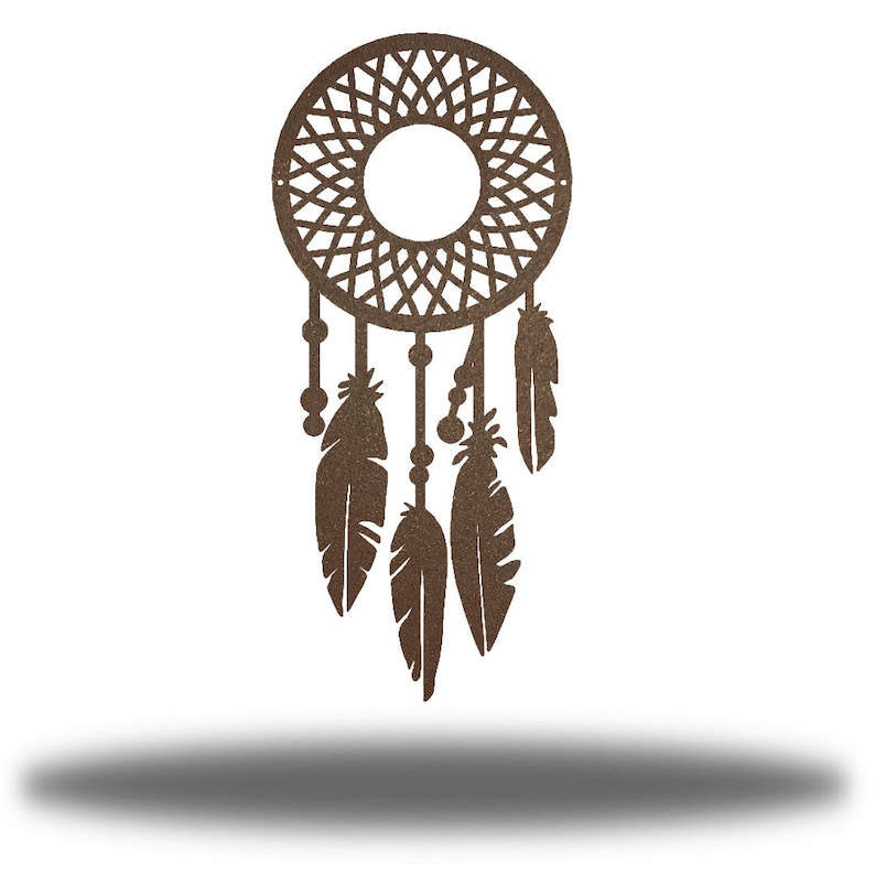 Dreamcatcher Metal Wall Art Outdoor Decor Rust
