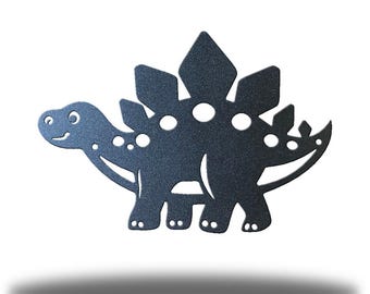 Stegosaurus Metal Wall Art, Dinosaur Nursery Decor, Kids Room Prehistoric Wall Hanging, Dino Wall Sign