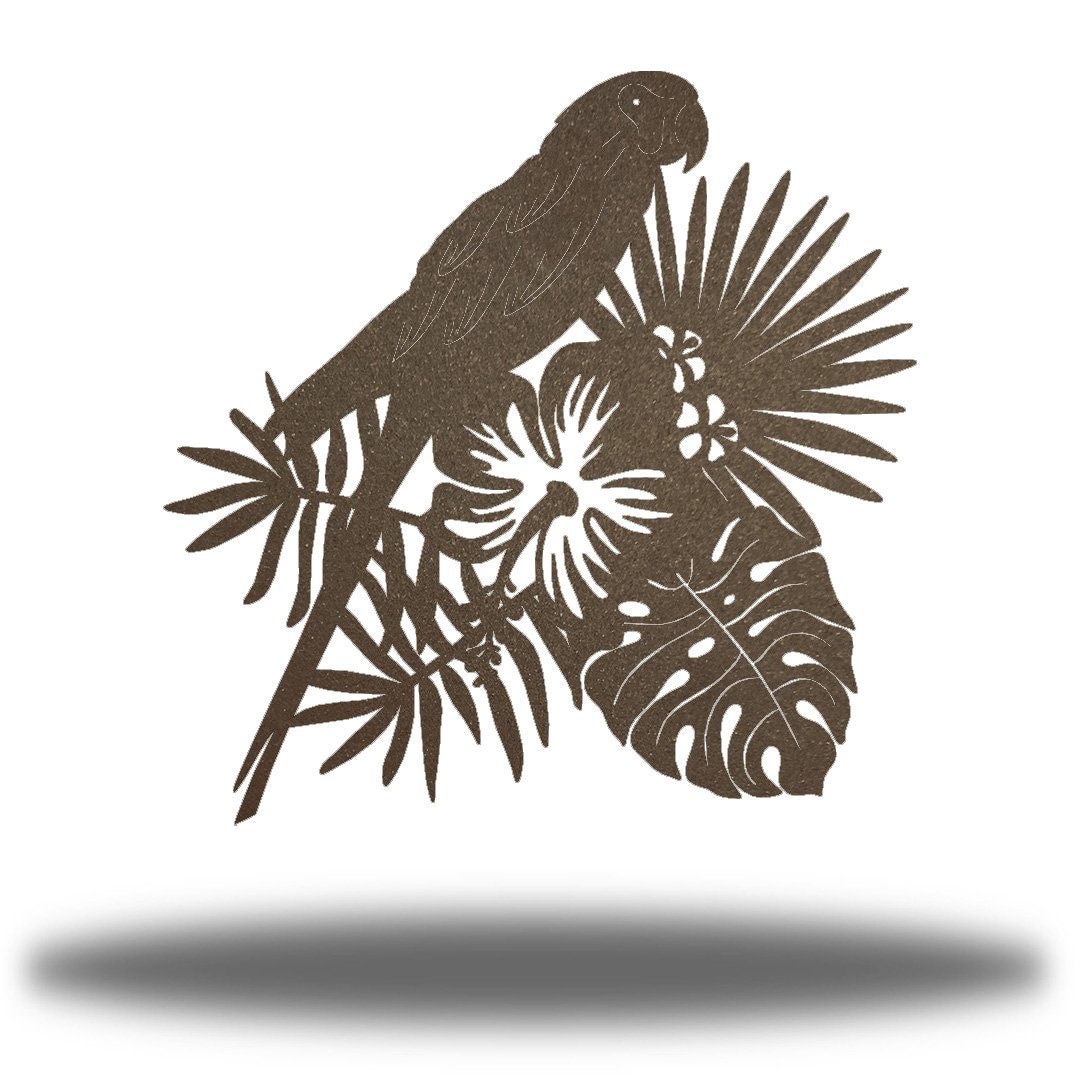Parrot Tropical Outdoor Metal Wall Art - Etsy