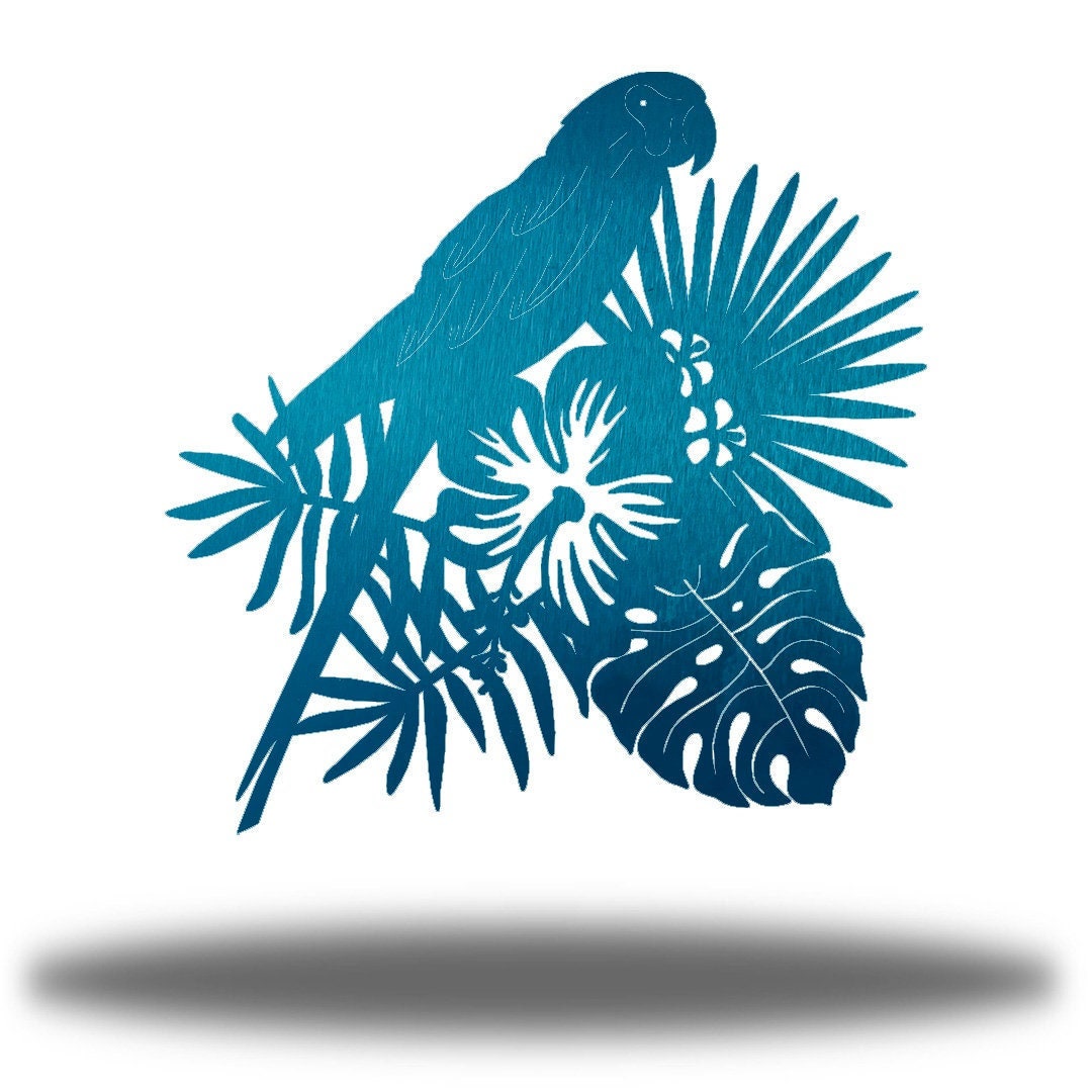 Parrot Tropical Outdoor Metal Wall Art - Etsy