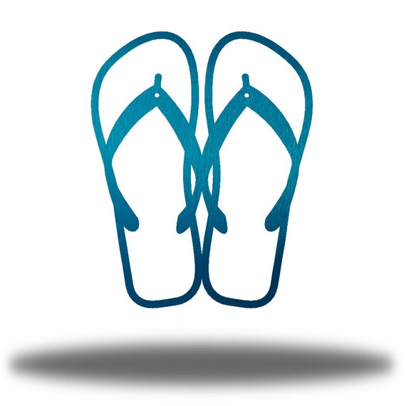 Coastal Flip Flops Ocean Beach Metal Art Steel Wall Decor - Etsy