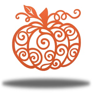 Swirl Pumpkin Fall Metal Art | Steel Autumn Decor