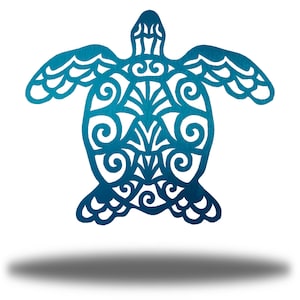 Turtle Mandala Metal Wall Art Steel Decor