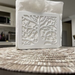 Tree of Life Metal Napkin Holder | Steel Kitchen Decor