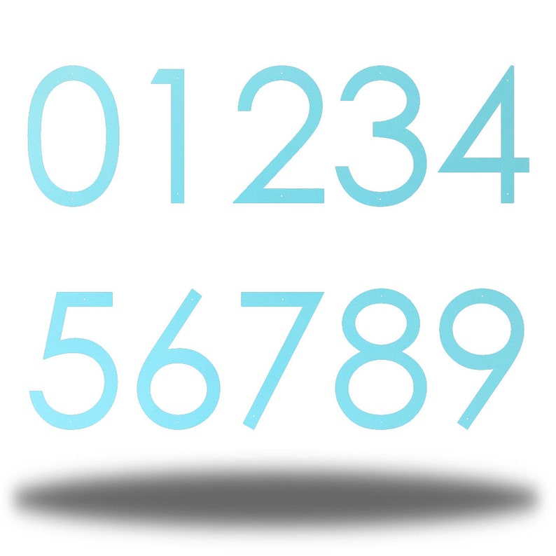 House Numbers Powder Coated Metal Address Sign