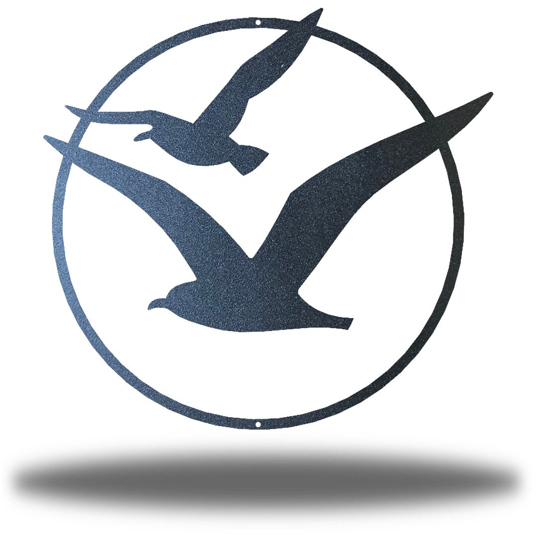 Seagulls Coastal Metal Wall Art Steel Decor Etsy