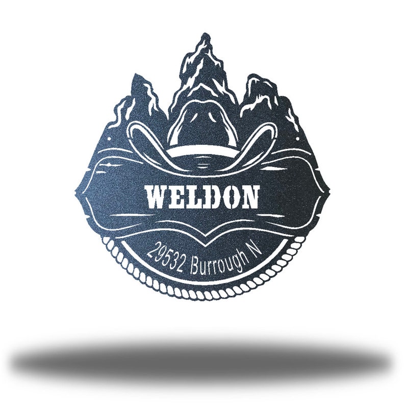 Weldon Rach Sign Cowboy Monogram Metal Wall Art Steel Decor - Etsy