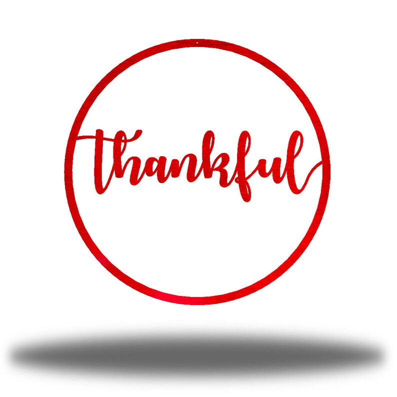 Thankful Metal Art Wall Decor Sign Etsy