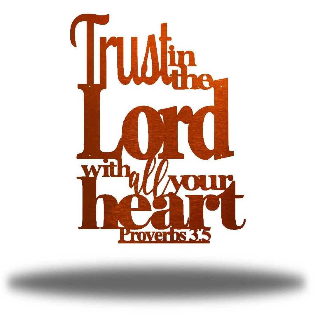 Trust in the Lord Bible Verse Metal Wall Art Decor Etsy