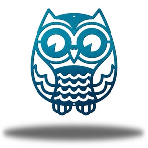 Cute Owl Metal Wall Art | Whimsical Steel Decor