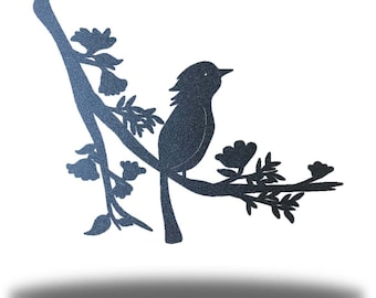 Tree Branch Bird Metal Art