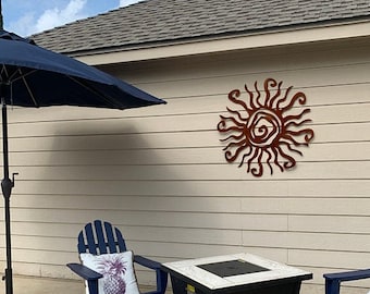 Wacky Sun Metal Wall Art Metal Outdoor Wall Decor