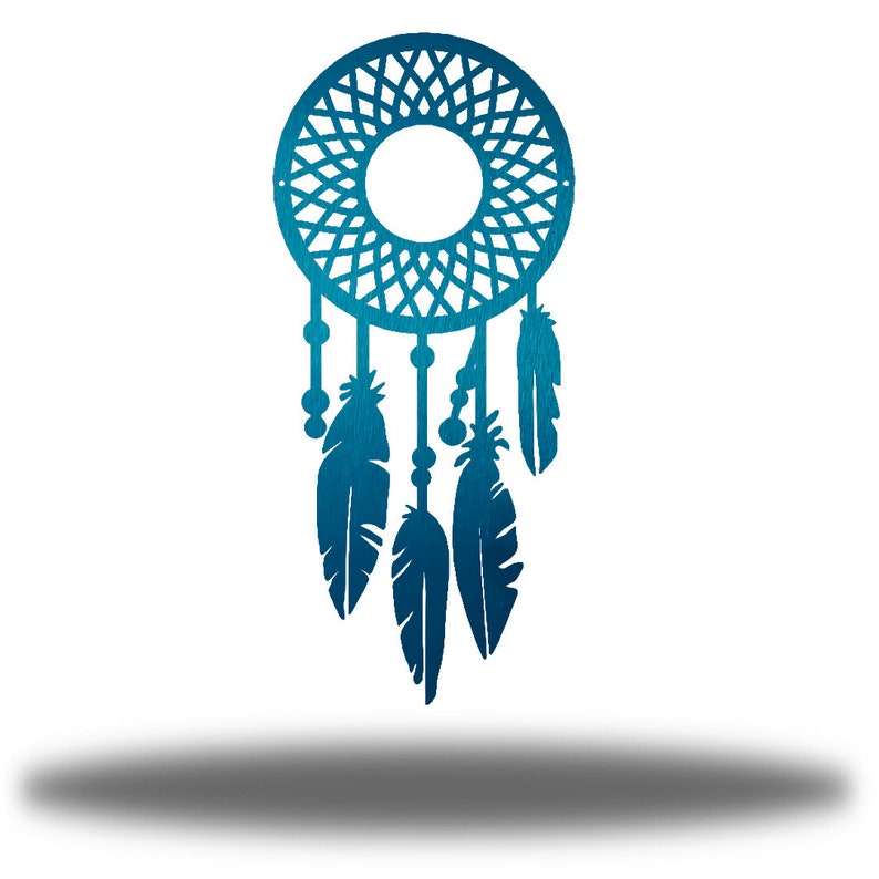 Dreamcatcher Metal Wall Art Outdoor Decor Teal