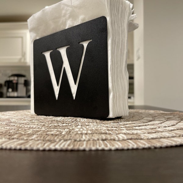 Personalized Initial Napkin Holder | Steel Kitchen Art