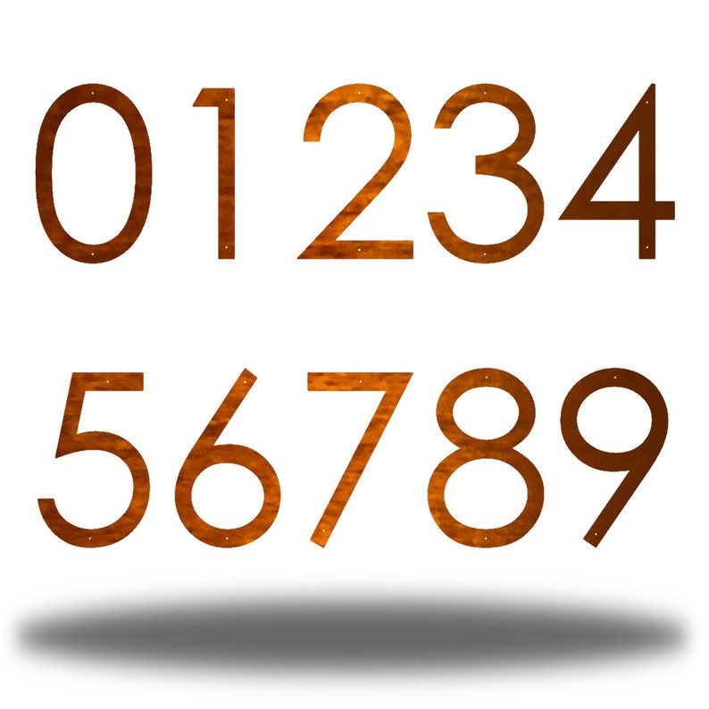 House Numbers Powder Coated Metal Address Sign