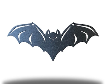 Midnight Bat Metal Wall Art, Halloween Bat Wall Decor, Gothic Flying Bat Silhouette, Outdoor Spooky Wall Hanging