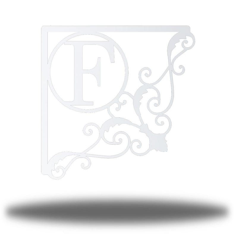 Personalized Initial Mailbox Sign Metal Art | Riverside Designs Steel Decor White