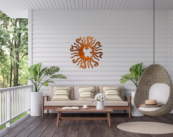 Wacky Solar Moon Metal Wall Art Steel Outdoor Decor