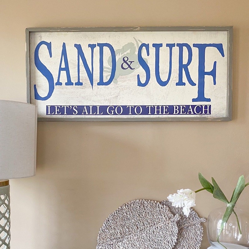 Sand /& Surf Wood Sign